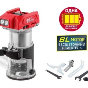 Аккум. фрезер кромочный WORTEX CMM 1835 в кор. ALL1 (18.0 В, БЕСЩЕТОЧНЫЙ ДВИГАТЕЛЬ, БЕЗ АККУМУЛЯТОРА И ЗУ,