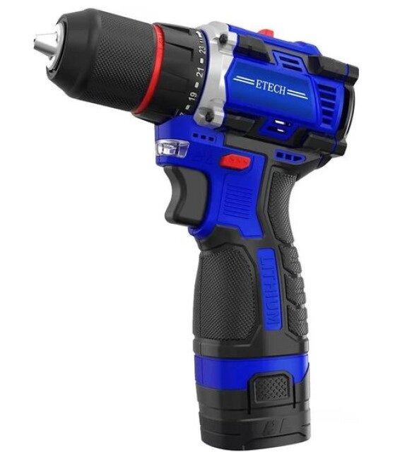 Дрель-шуруповерт ETECH TEH-16BL (с 2-мя АКБ, кейс)