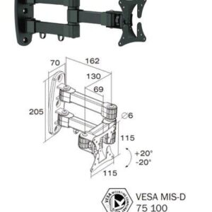 Кронштейн для ЖК телевизора (для LCD) Brateck LDA02-113