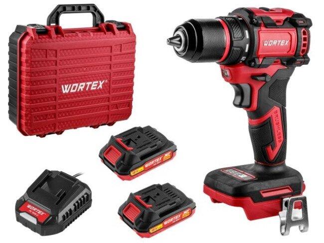 Дрель-шуруповерт Wortex BD 2025-1 DLi 1329838 (с 2-мя АКБ, кейс)