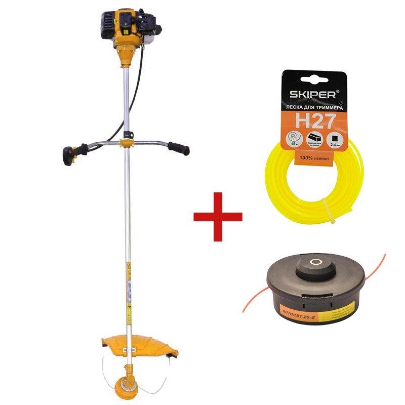Мотокоса SBK BC-3500 + Головка триммерная SKIPER A09 + Леска SKIPER H27