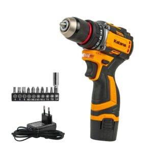 Дрель-шуруповерт аккумуляторный Katana CD2000 в кор.(бесщет.,12В,1 акк,1,5 А/ч Li-ion, 2 ск, 40 Нм)