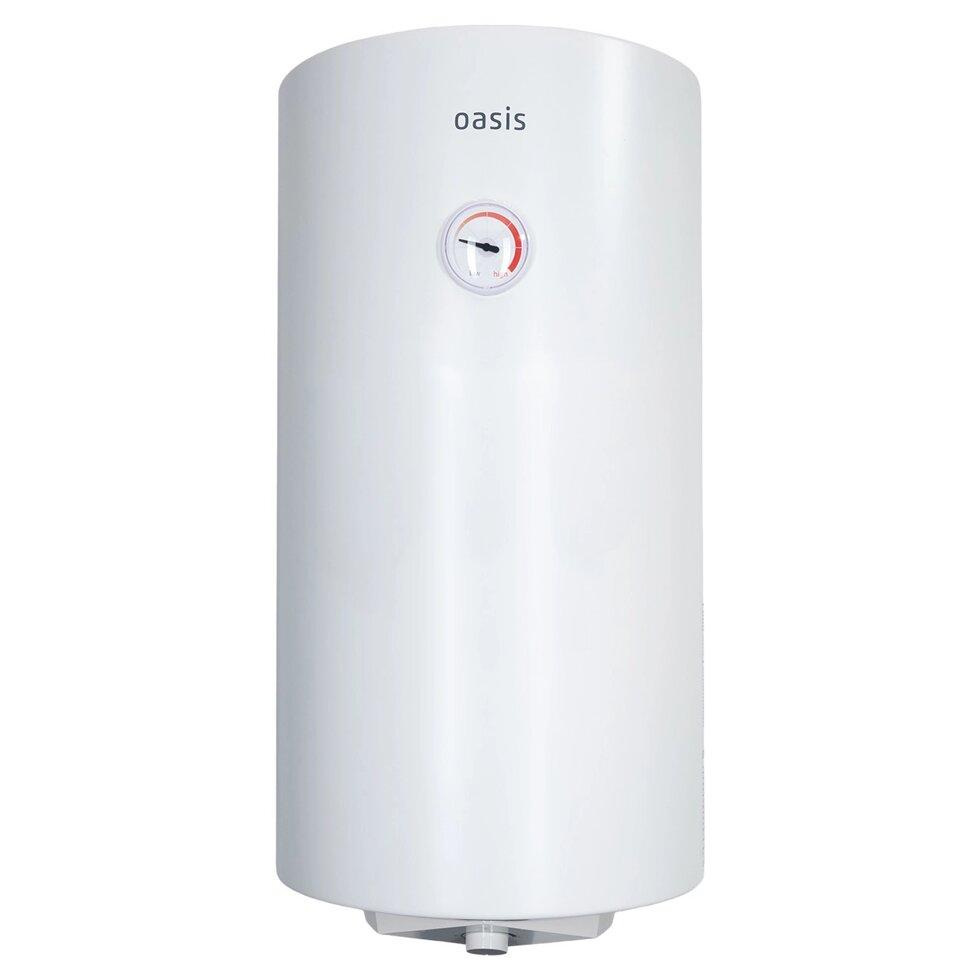 Водонагреватель накопит. Oasis SV-100 (сухой ТЭН, 100л, 1,6кВт, КПД 90%, верт., эмаль, УЗО, 20мм)