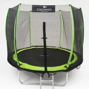 С внешней сеткой Батут пружинный с защитной сеткой Calviano 252 см - 8ft OUTSIDE master green