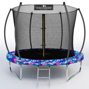 С внутренней сеткой Батут пружинный с защитной сеткой Calviano 252 см - 8ft INSIDE master smile