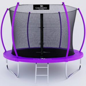 С внутренней сеткой Батут пружинный с защитной сеткой Calviano 312 см - 10ft INSIDE master purple