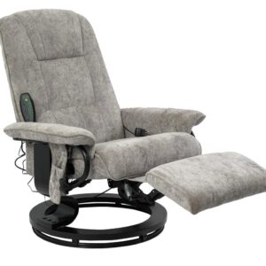 Массажные кресла Calviano Кресло вибромассажное с пуфом CALVIANO 23, серый плюш